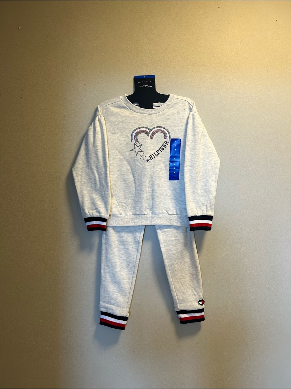 Tommy Hilfiger Kids Sweatshirt with Red, White & Navy Stripes